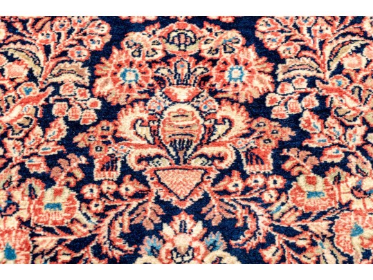 Hand-Knotted Persian Sarouk Wool Carpet, 7' X 4'-4
