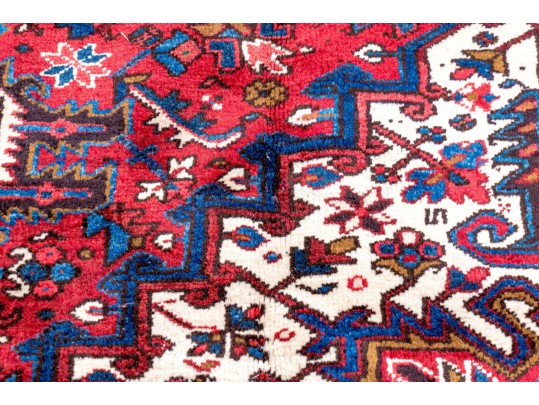 Hand-Knotted Heriz Wool Carpet, 6'-7 1/2