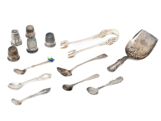 Antique Collection Of Sterling Silver, 2.1 Ozt.