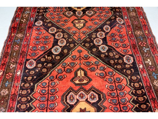 Hand-knotted Wool Persian Runner, 4'-5 1/2