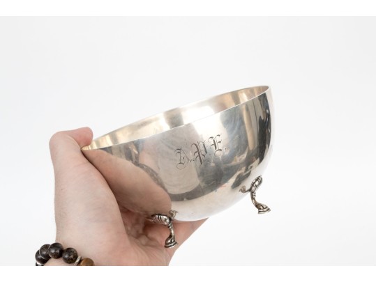 Antique Sterling Silver Footed Bowl, 9.060 Troy Ozs.