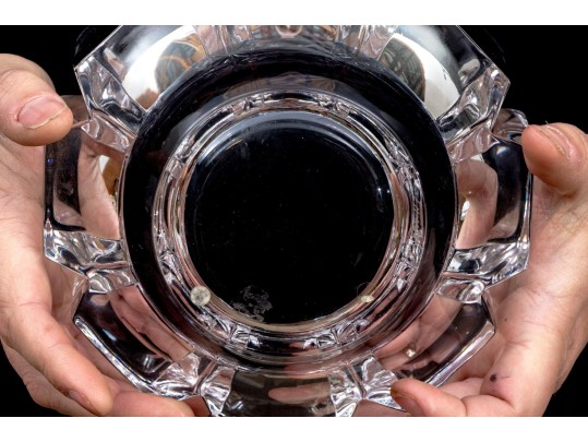 Orrefors Crystal Monteith Form Footed Bowl 