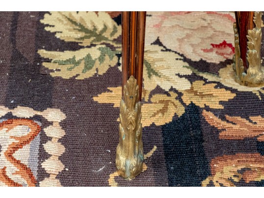 Antique Louis XV Style Marble Top Side Table