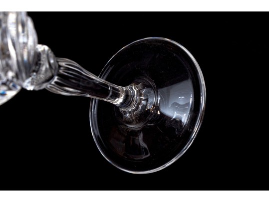 Set Of Sixteen Quality Pressed Glass Champagne Flutes