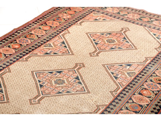 Persian Causcian Hand-knotted Wool Runner, 15'-8