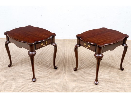 Pair Of Harden Georgian Style Cherry End Tables