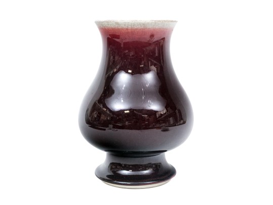 Chinese Sang De Bouef Glazed Porcelain Inverted Baluster Vase