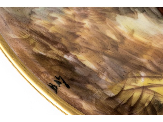 Antique French, Limoges Hand-painted Porcelain Charger