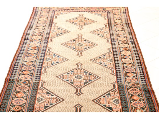 Persian Causcian Hand-knotted Wool Runner, 15'-8