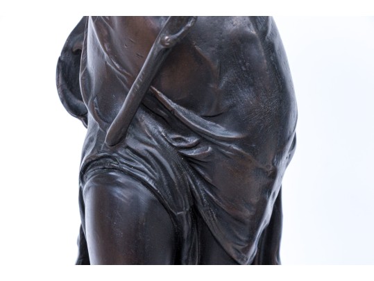 Set Of Two Bronzed Figural Table Lamps