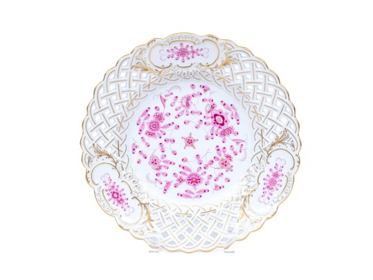 Meissen Porcelain Plate With Openwork Border
