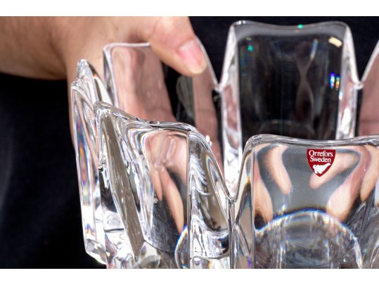Fabulous Orrefors Crystal Monteith Bowl