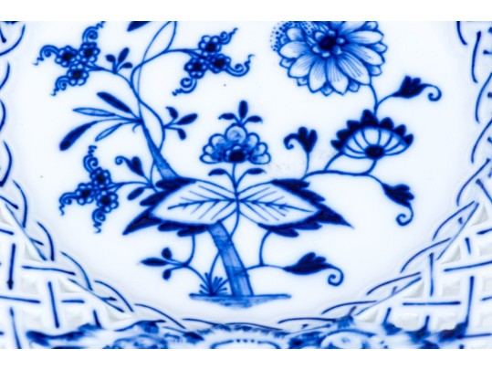 Pair Of Meissen Blue And White Porcelain Plates