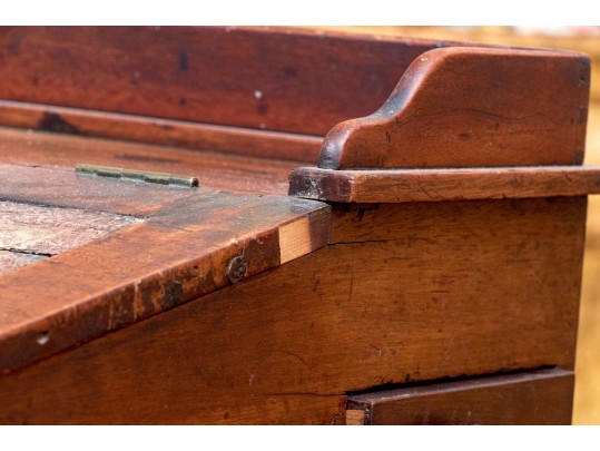 Antique Tooled Leather Davenport Desk