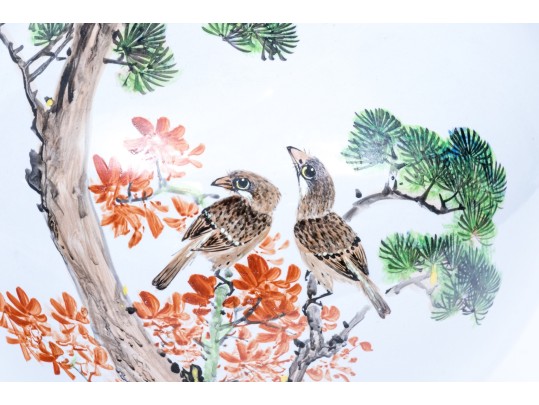 Decorative Chinese Famille Verte Palette Porcelain Bottle Vase