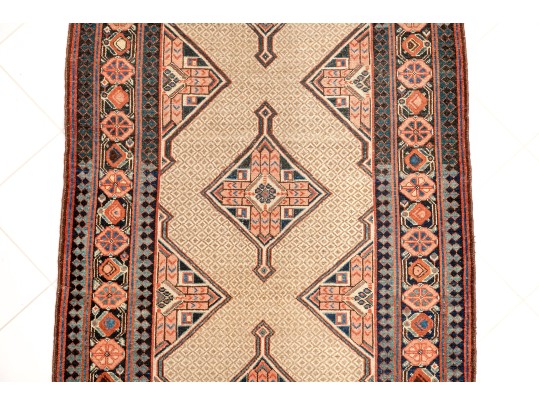 Persian Causcian Hand-knotted Wool Runner, 15'-8
