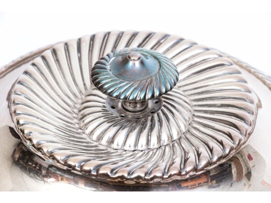 Antique Silver Plated Lidded Hot Water Urn