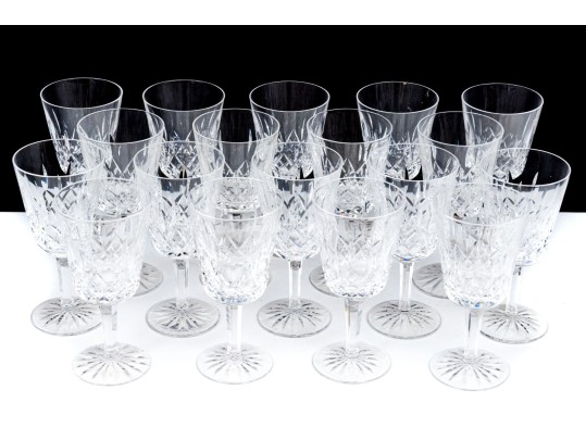 Set Of Eighteen Waterford Crystal 