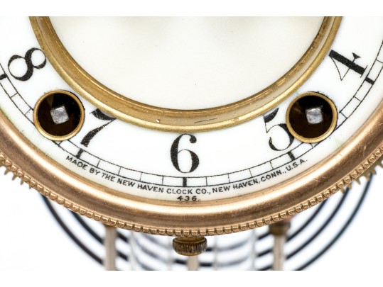 Brass And Glass Mantel Clock