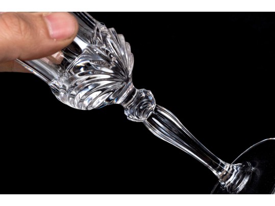 Set Of Sixteen Quality Pressed Glass Champagne Flutes