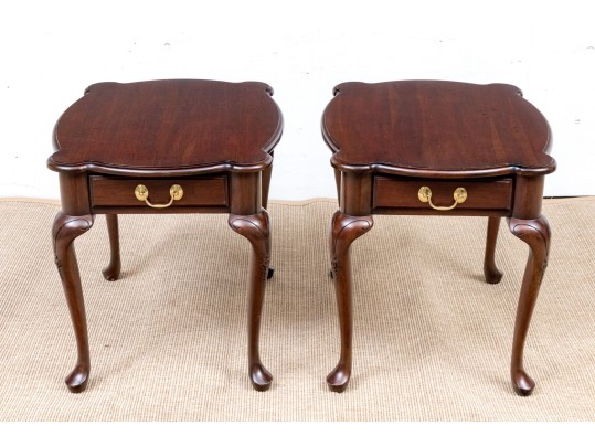 Pair Of Harden Georgian Style Cherry End Tables