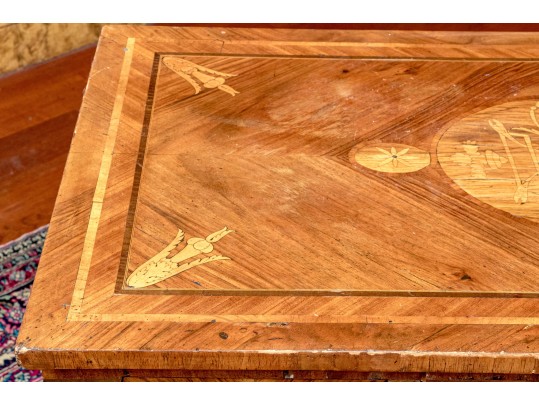 Antique Italian Marquetry Inlaid Satinwood Desk