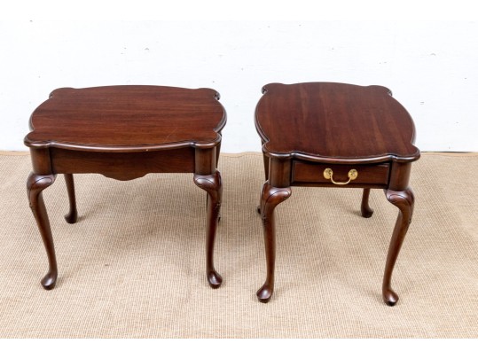 Pair Of Harden Georgian Style Cherry End Tables