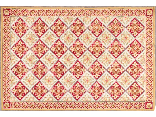 Room Size Needlepoint Wool Carpet, 8'-10