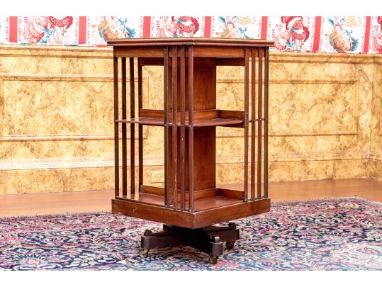 Antique Mahogany Revolving Bookcase
