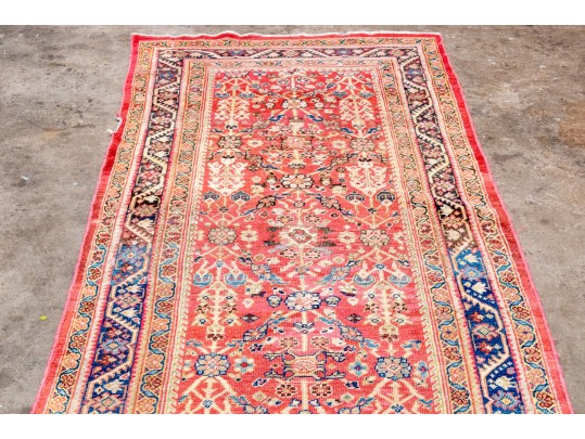 Persian Semi-antique Hand-Knotted Wool Runner, 11'-7