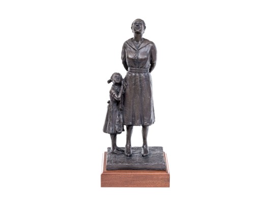 Jani Brooks Signed Ltd. Ed. Bronze Sculpture, Mother And Daughter, 2019