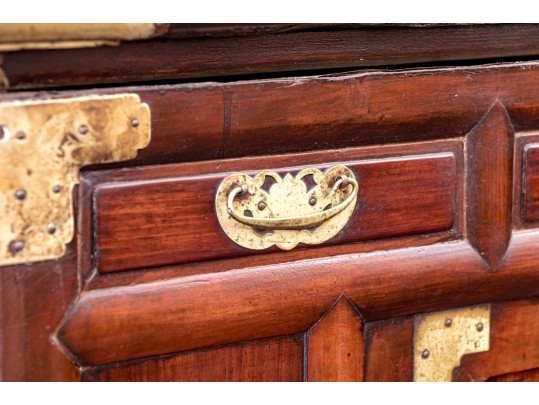 Antique Jang Brass Mounted Chest Frame