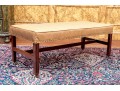 Fabulous George III Style Carved Mahogany Custom Ostrich Upholstered Bench