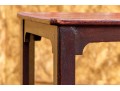 Antique Georgian Style Mahogany End Table On Casters