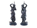 Set Of Two Bronzed Figural Table Lamps