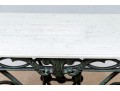 Cast Aluminum And Stone Top Console