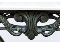 Cast Aluminum And Stone Top Console