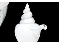 Three Piece Royal Copenhagen White Glazed Shell Form Coffee Set