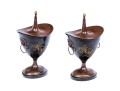 Pair Of Italian Tole Lidded Cachepots