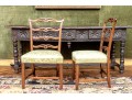 Antique George III Mahogany Carved Side Chairs