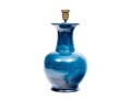 Pair Of Blue Glazed Vase Form Table Lamps