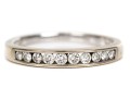 14k Gold Channel Set Round Faceted Diamond Band Ring, App. 0.24 TCW, Size 7.5