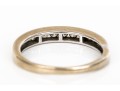14k Gold Channel Set Round Faceted Diamond Band Ring, App. 0.24 TCW, Size 7.5