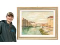 Signed G. Massi, Oil On Canvas, Ponte Vecchio, Florence