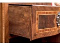 Antique Marquetry Inlaid Serpentine Front Cabinet