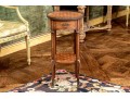 Antique Marquetry Inlaid Two-Tiered End Table