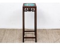 Chinese Wood Stand With Champleve Inset Top