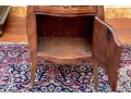 Antique Marquetry Inlaid Serpentine Front Cabinet