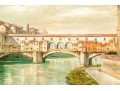 Signed G. Massi, Oil On Canvas, Ponte Vecchio, Florence
