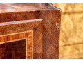 Antique Marquetry Inlaid Serpentine Front Cabinet